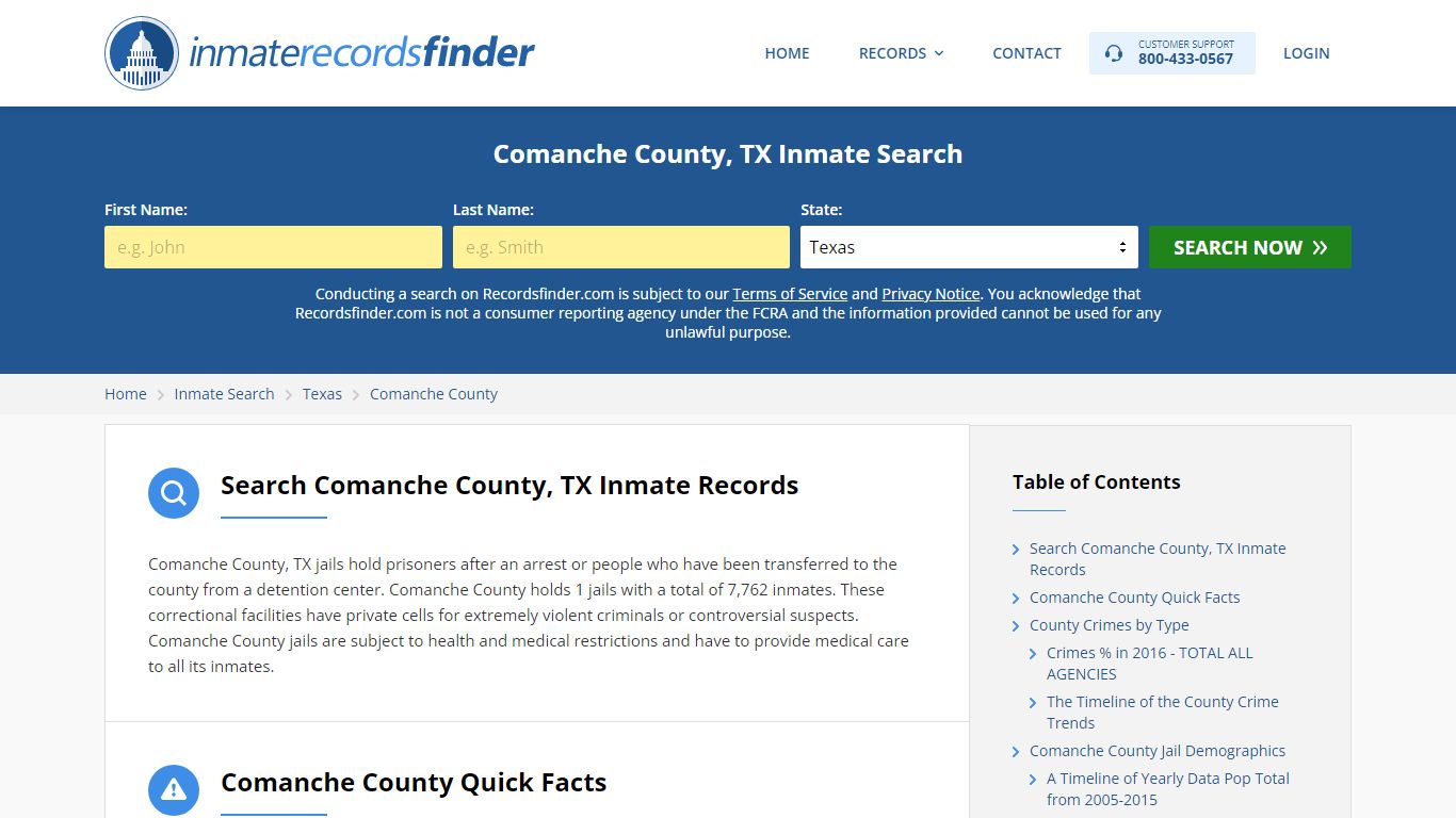 Comanche County, TX Inmate Lookup & Jail Records Online